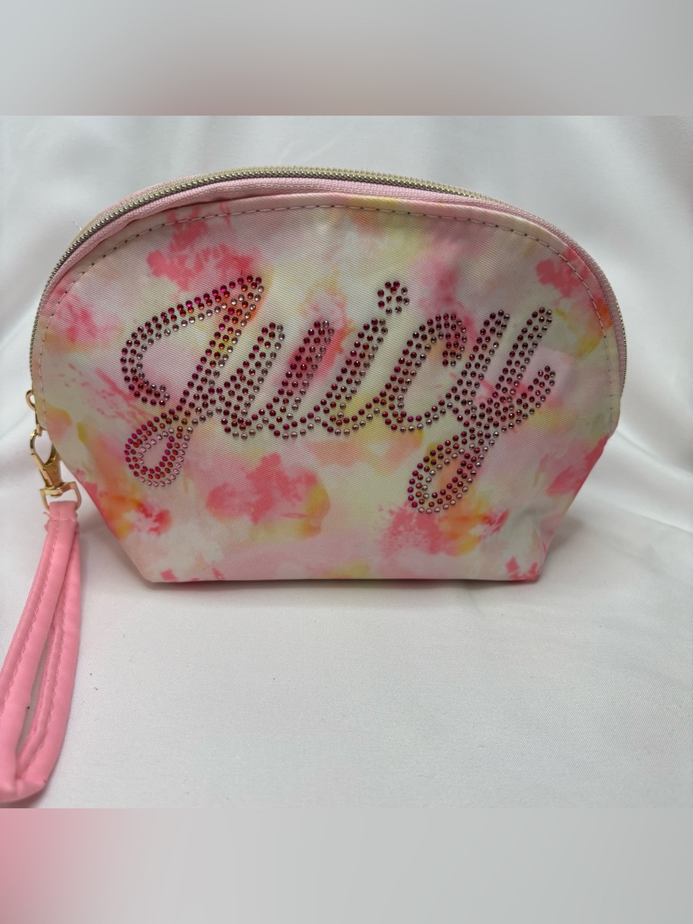 Juicy Couture Pink & Yellow Tie-Dye Cosmetic Wristlet
